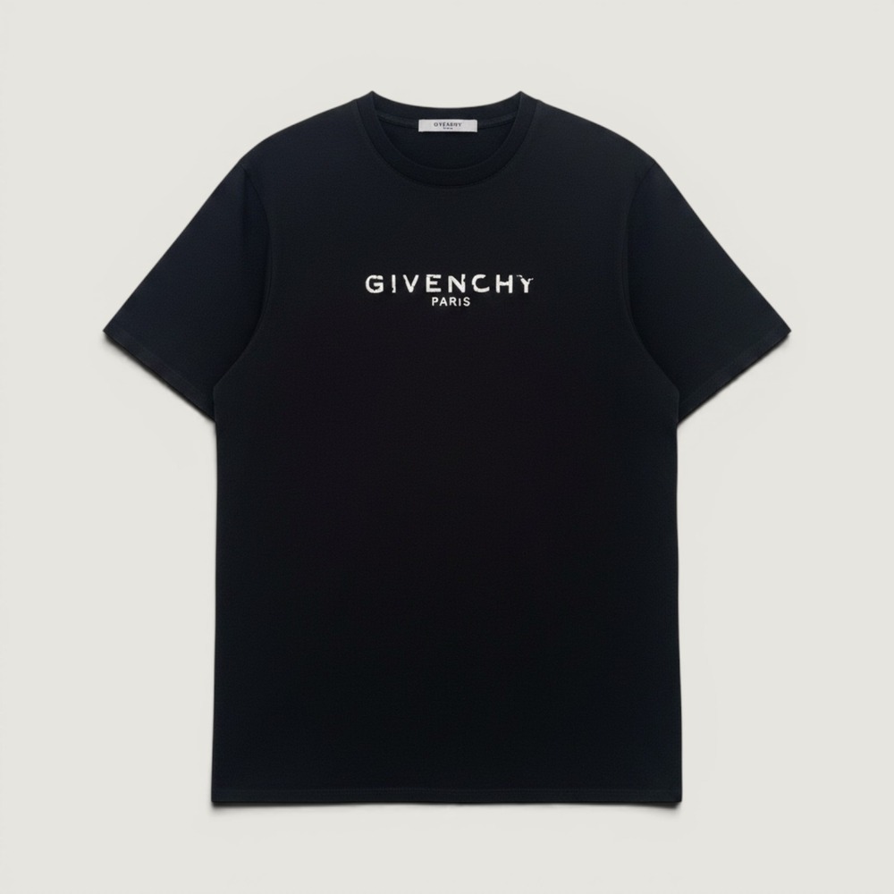 Givenchy T-Shirt‎ Paris Logo Distressed Black XL
